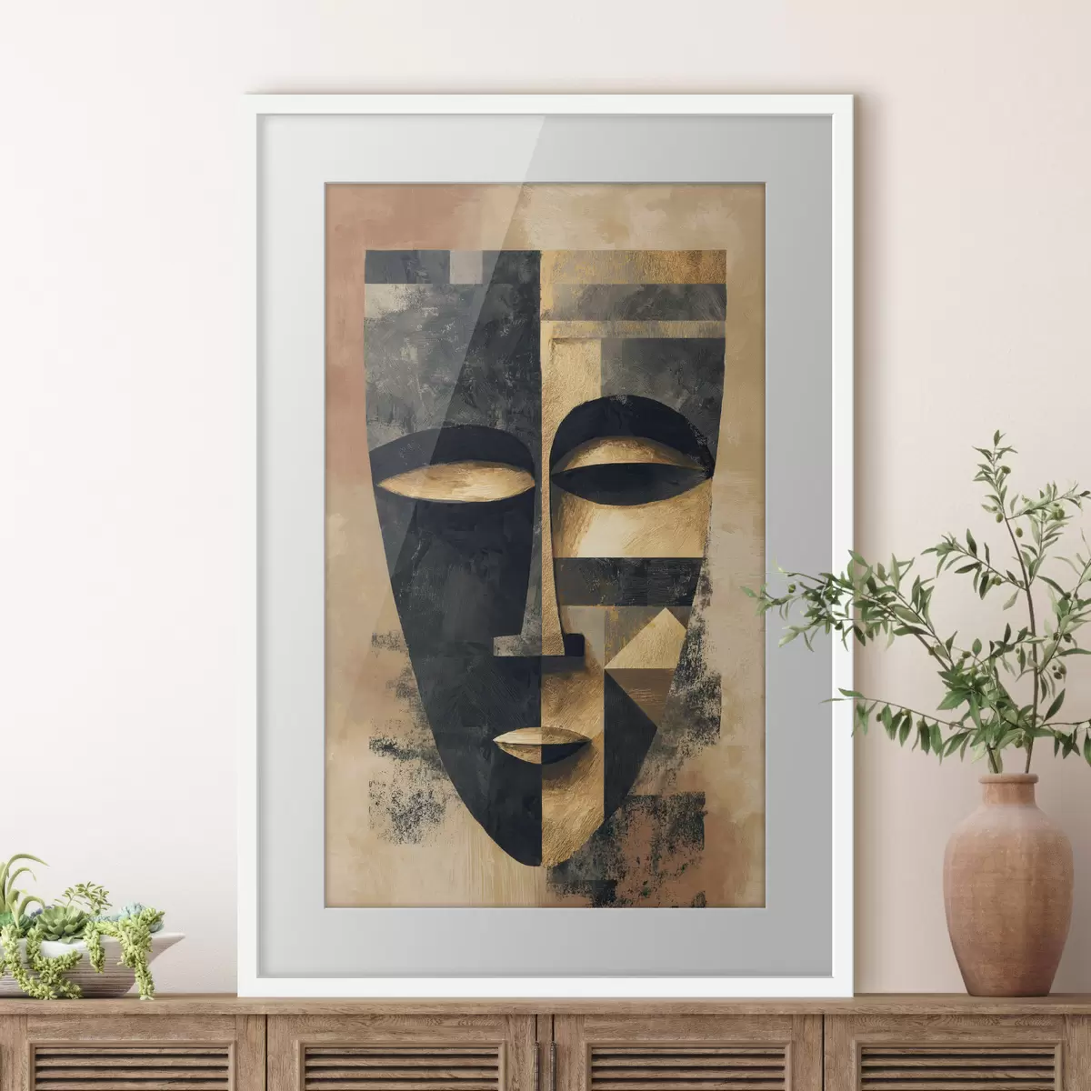 Poster Abstraktes Gesicht f48248