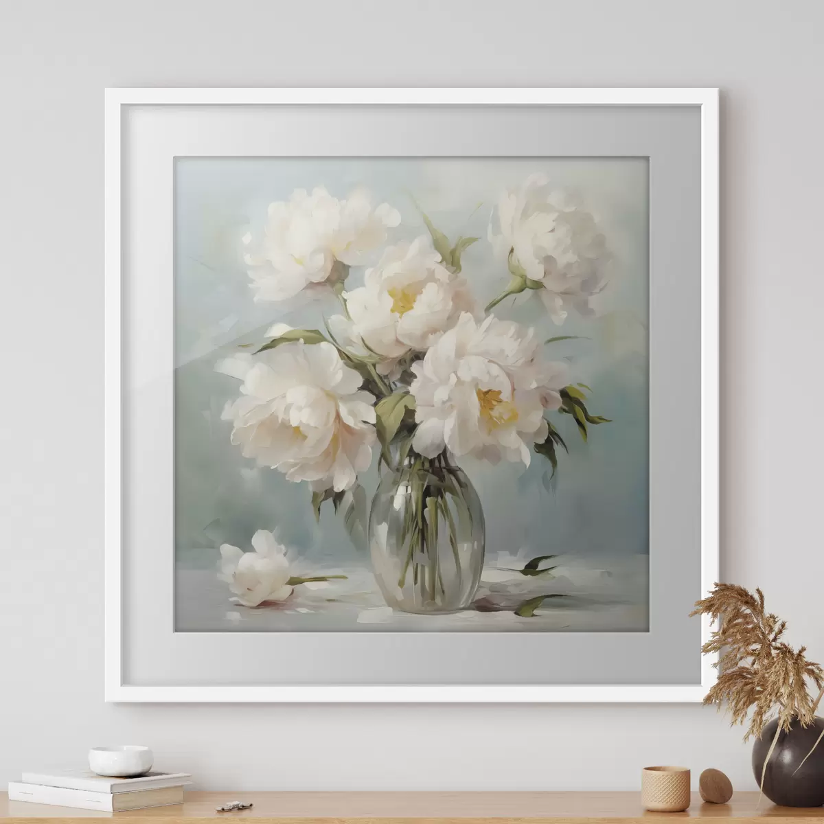 Poster Pfingstrosen in einer Vase Nachahmung Gemälde f48265