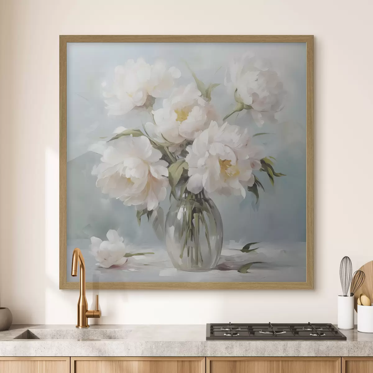 Poster Pfingstrosen in einer Vase Nachahmung Gemälde f48265