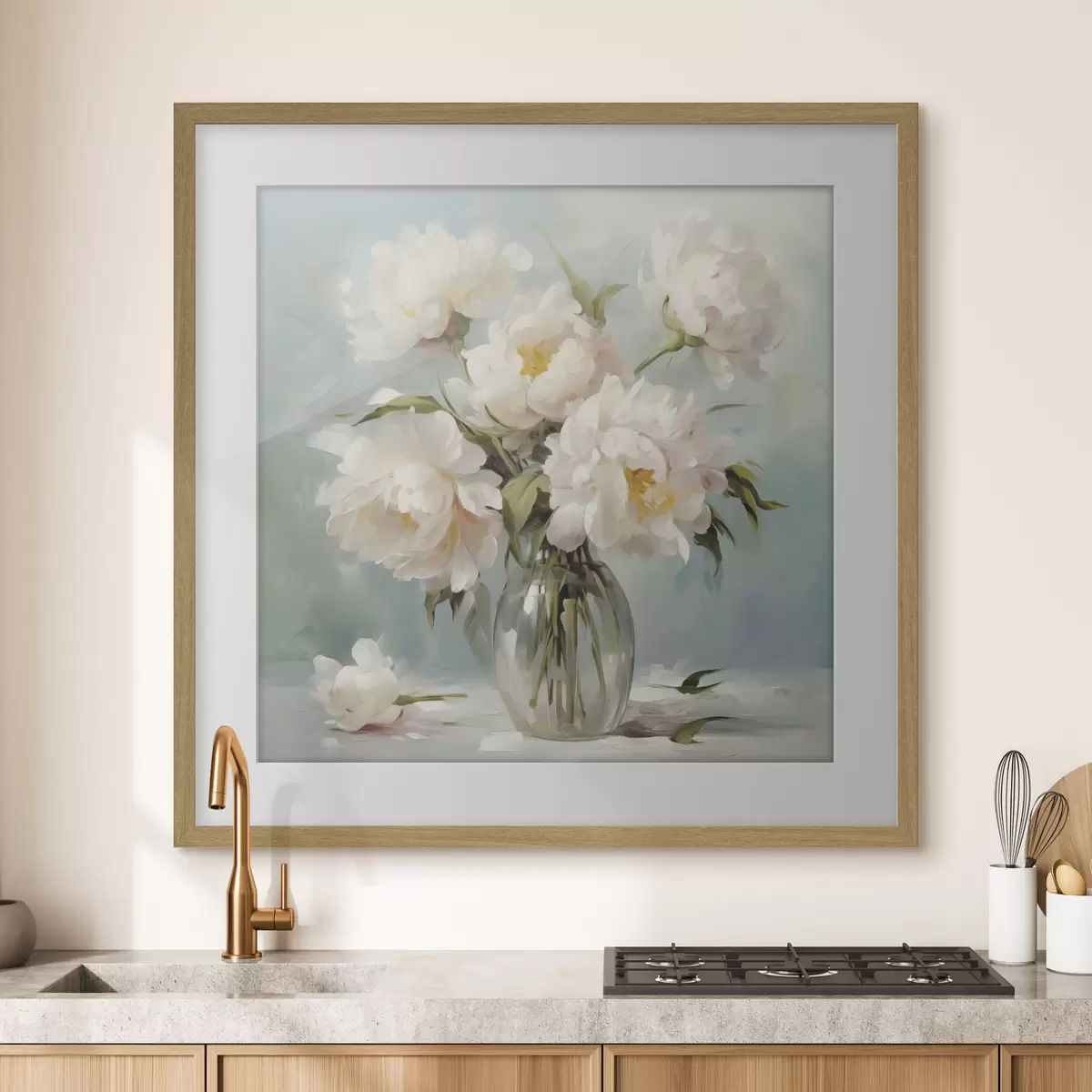 Poster Pfingstrosen in einer Vase Nachahmung Gemälde f48265