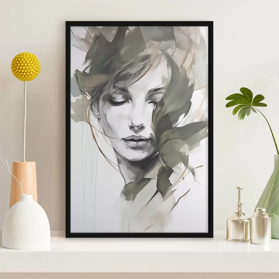 Fototapete Abstraktes Frauenporträt f48270