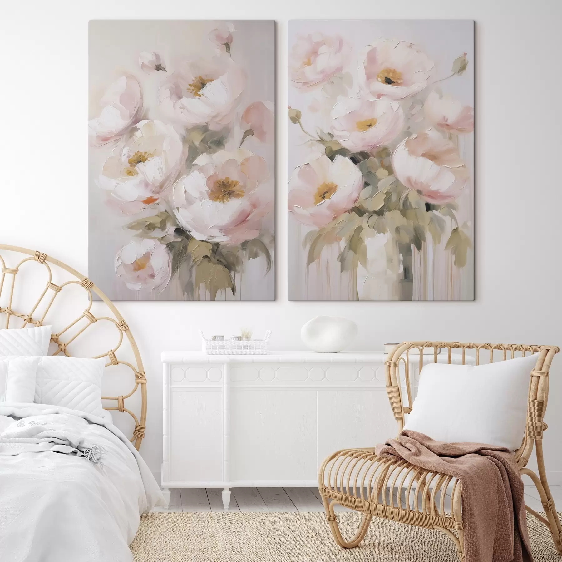 Fototapete Abstrakte Blumenimitation einer Malerei m30166