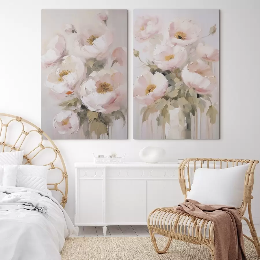 Fototapete Abstrakte Blumenimitation einer Malerei m30166