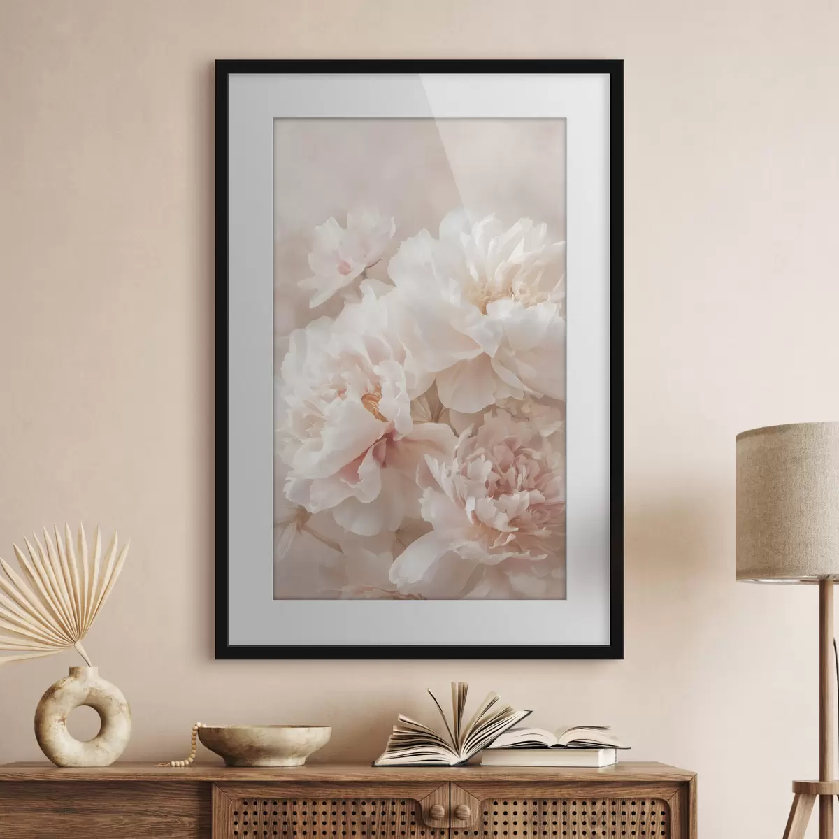 Poster üppige rosa Pfingstrosen f47953