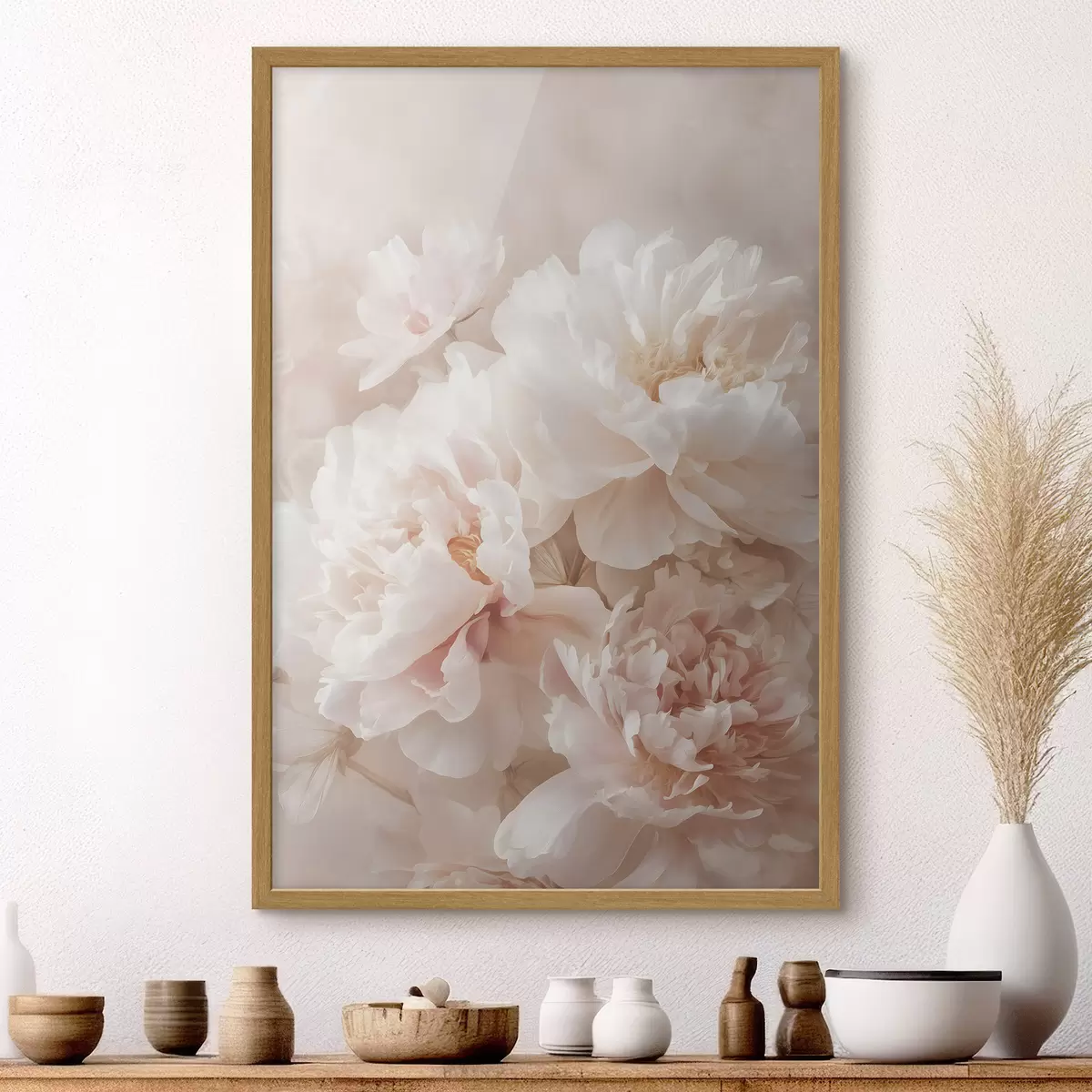 Poster üppige rosa Pfingstrosen f47953