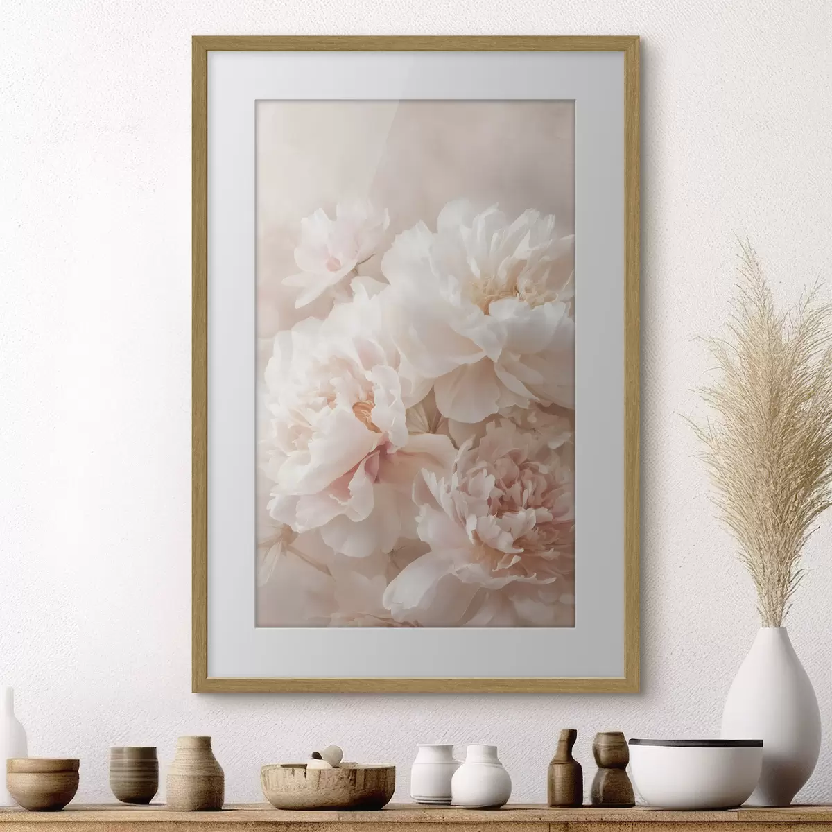 Poster üppige rosa Pfingstrosen f47953