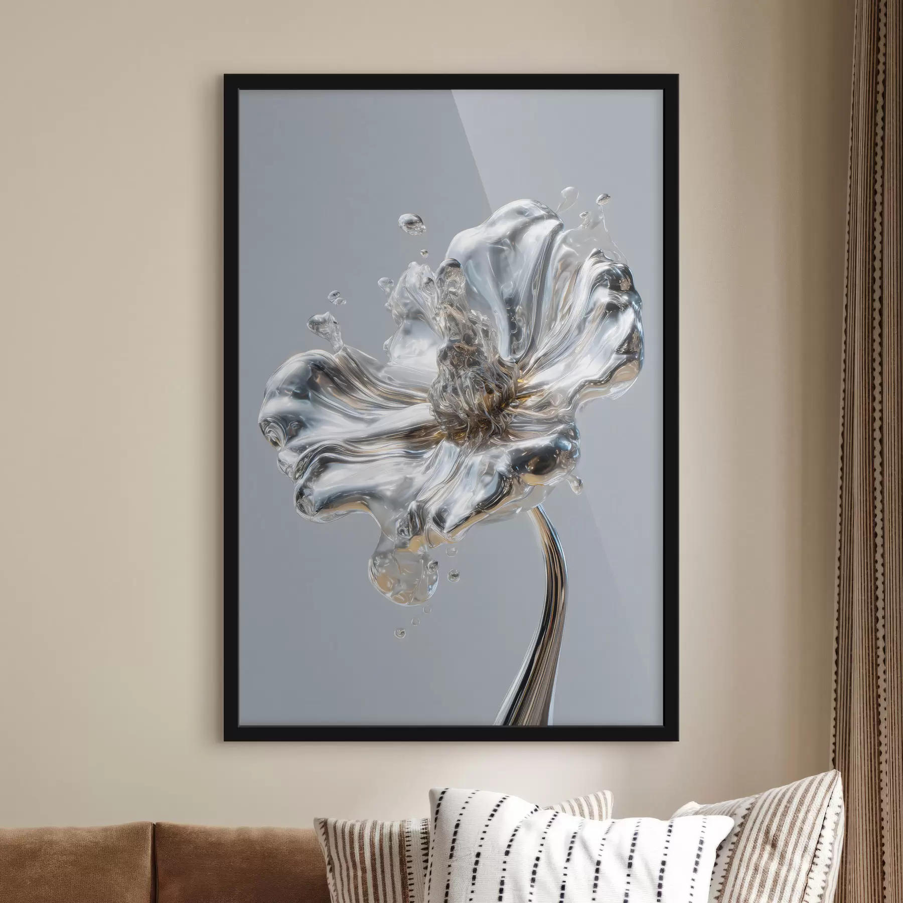 Fototapete Blume in flüssiger Textur f47956