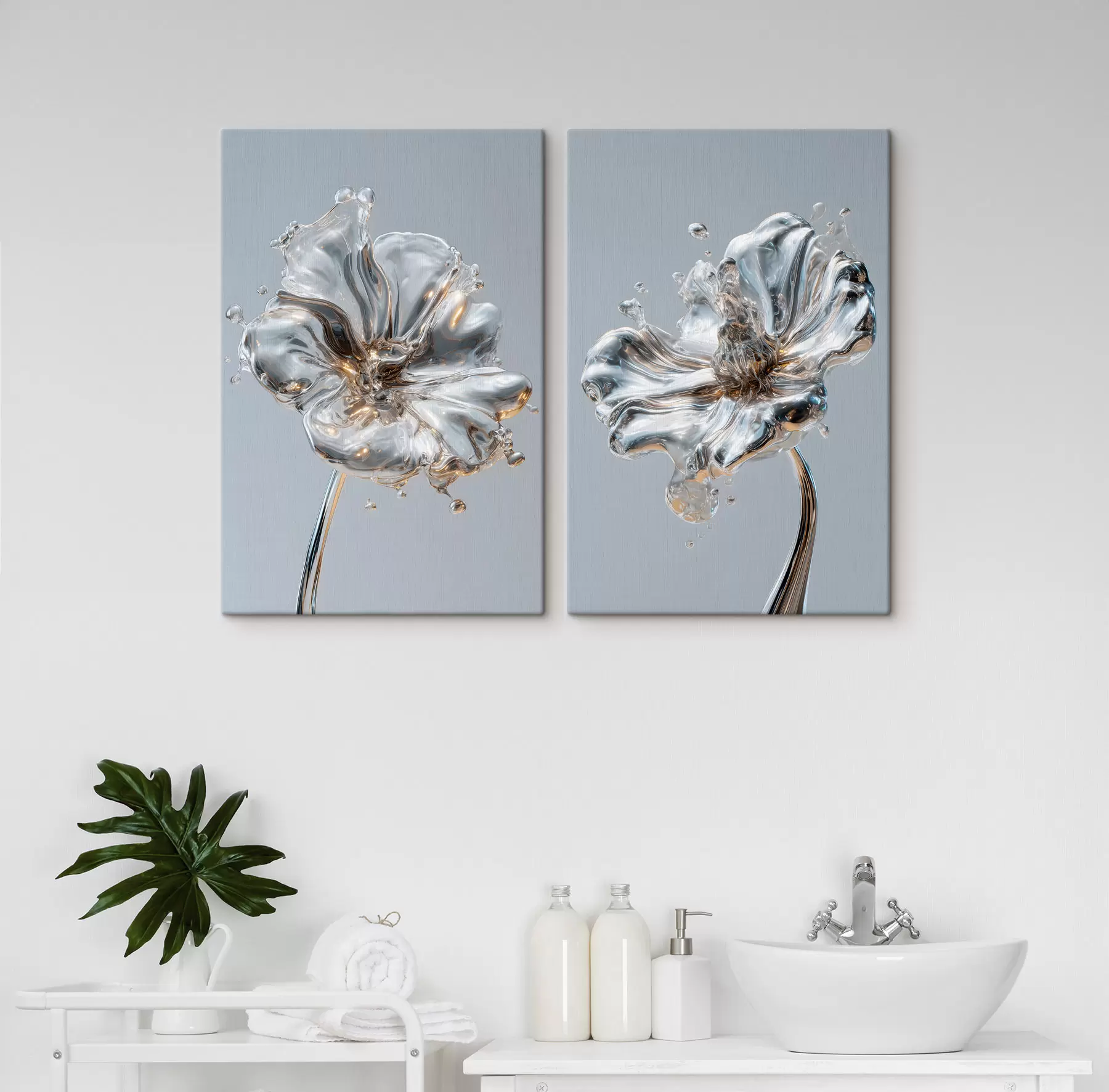 Fototapete Blumen in flüssiger Textur m30172