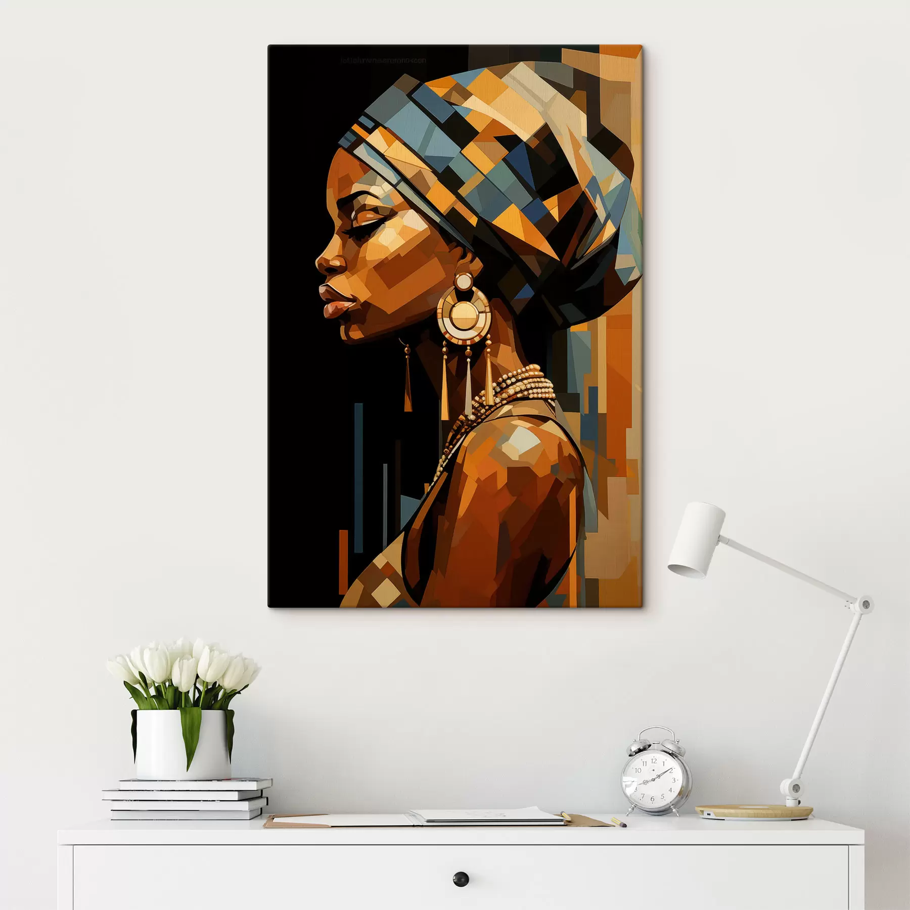 Fototapete Abstraktes Porträt einer Frau s48299