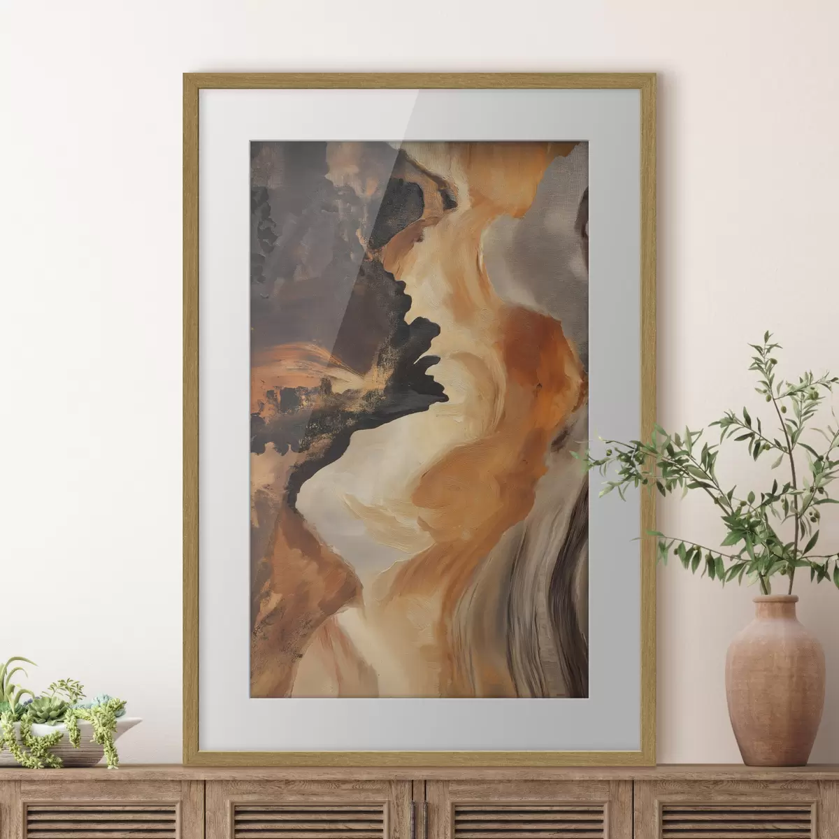 Poster Abstrakte Pinselstriche f48302