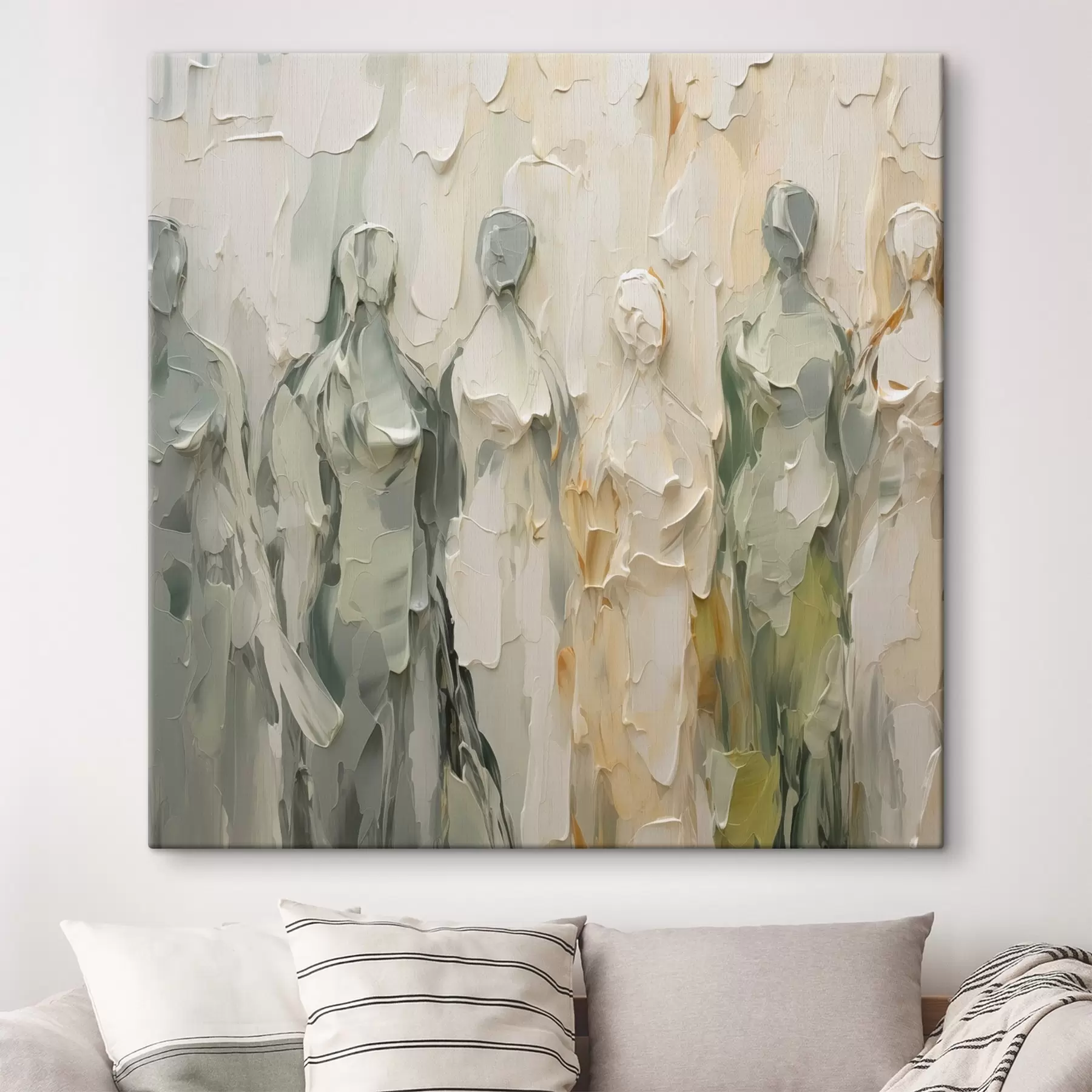 Fototapete Abstrakte Silhouetten als Nachahmung von Gemälden s48275