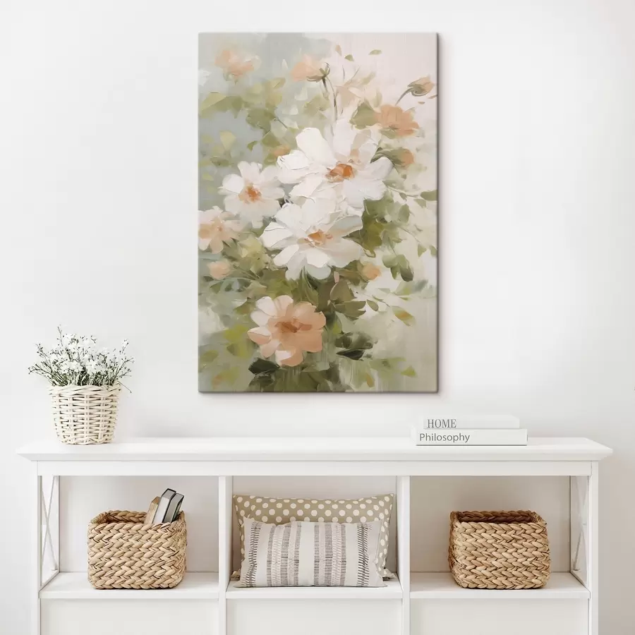 Fototapete Zarte Blumenimitation aus der Malerei s48323