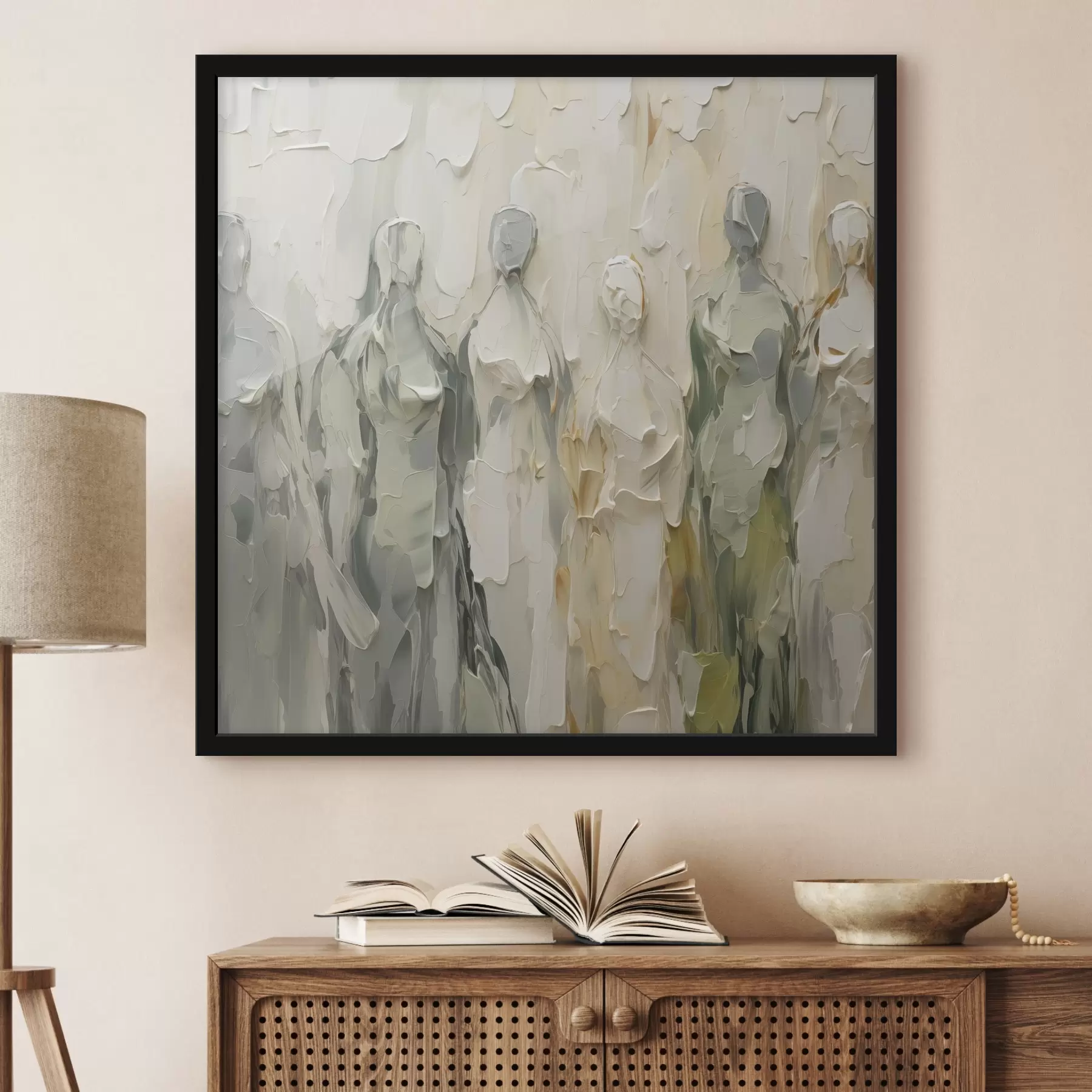 Fototapete Abstrakte Silhouetten als Nachahmung von Gemälden f48275