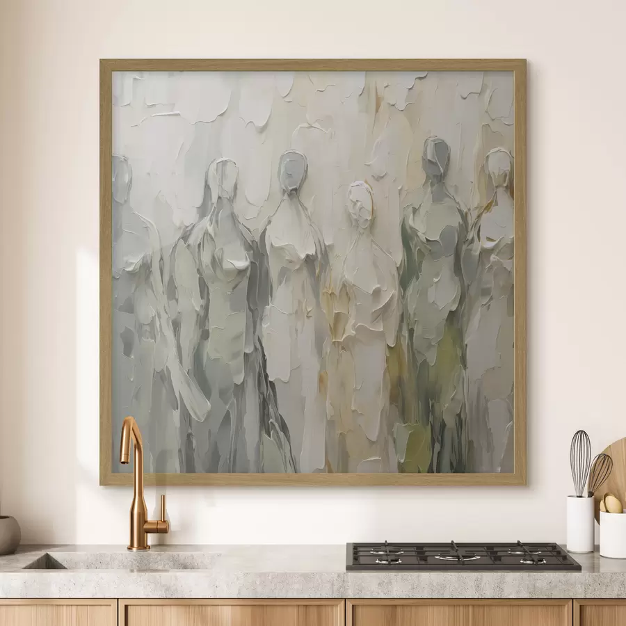 Fototapete Abstrakte Silhouetten als Nachahmung von Gemälden f48275