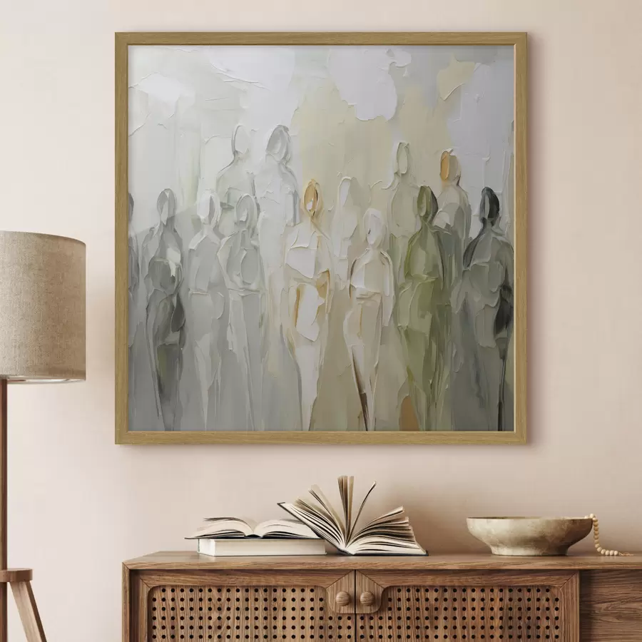 Fototapete Abstrakte Silhouetten als Nachahmung von Gemälden f48276