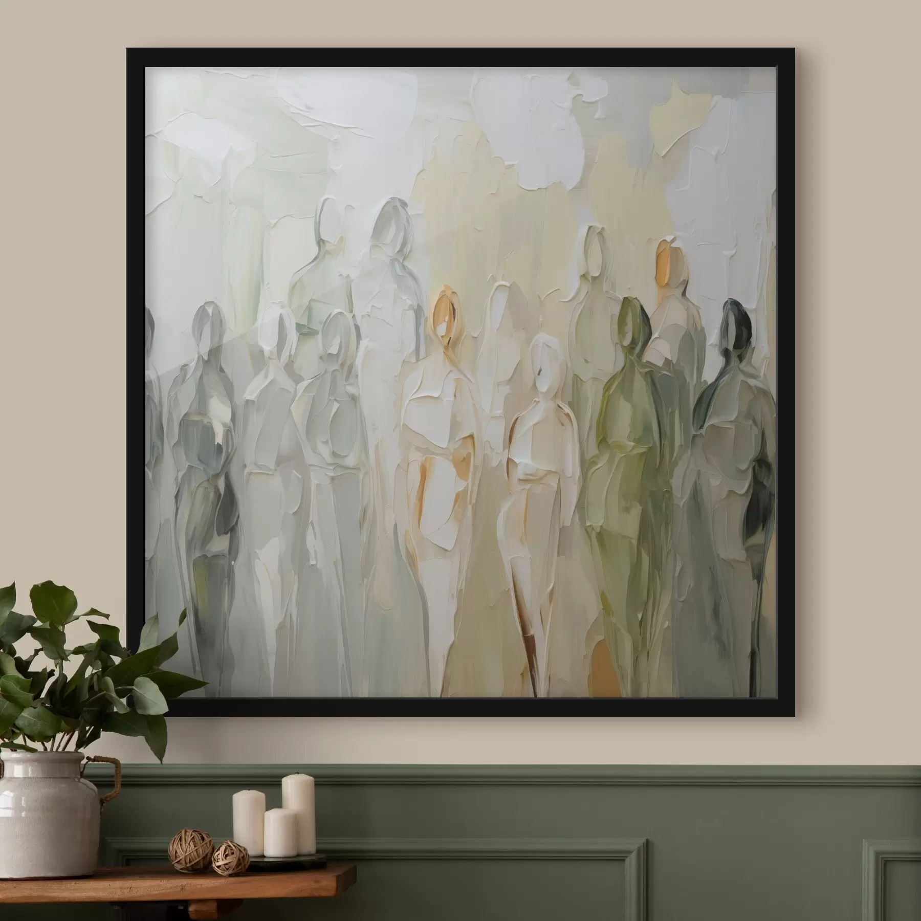 Fototapete Abstrakte Silhouetten als Nachahmung von Gemälden f48276