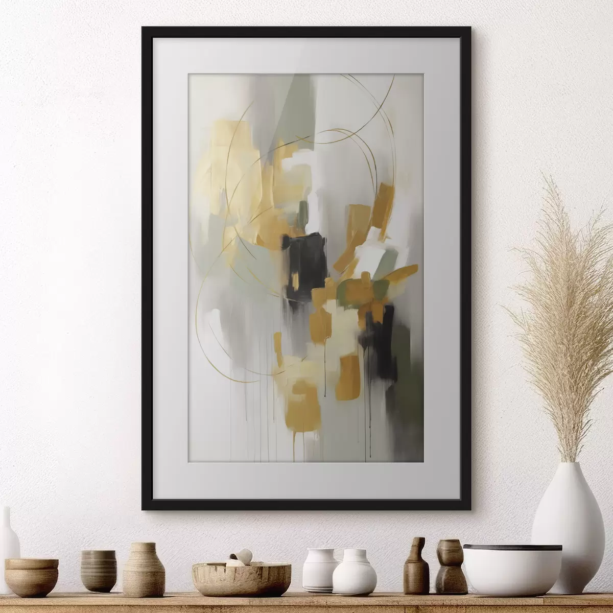 Poster Abstraktion Nachahmung der Malerei f48324