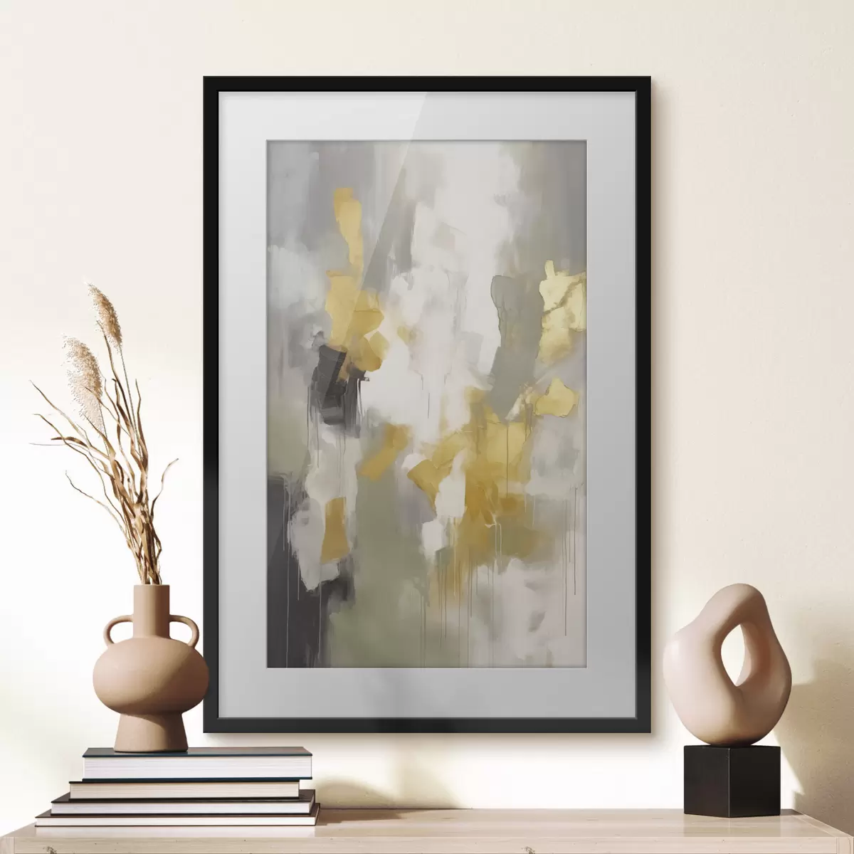 Poster Moderne abstrakte Kunst, Nachahmung der Malerei f48325
