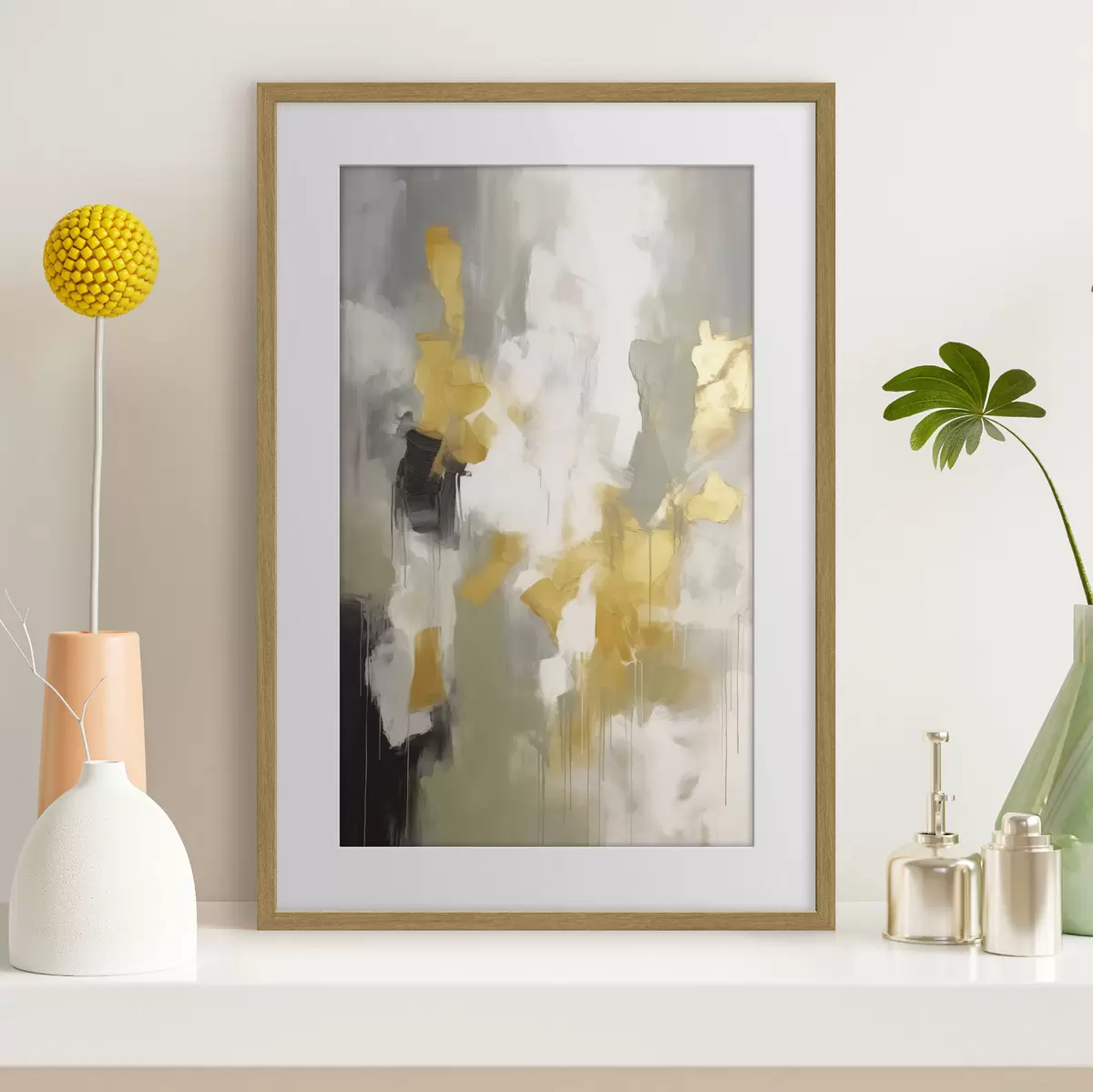 Poster Moderne abstrakte Kunst, Nachahmung der Malerei f48325