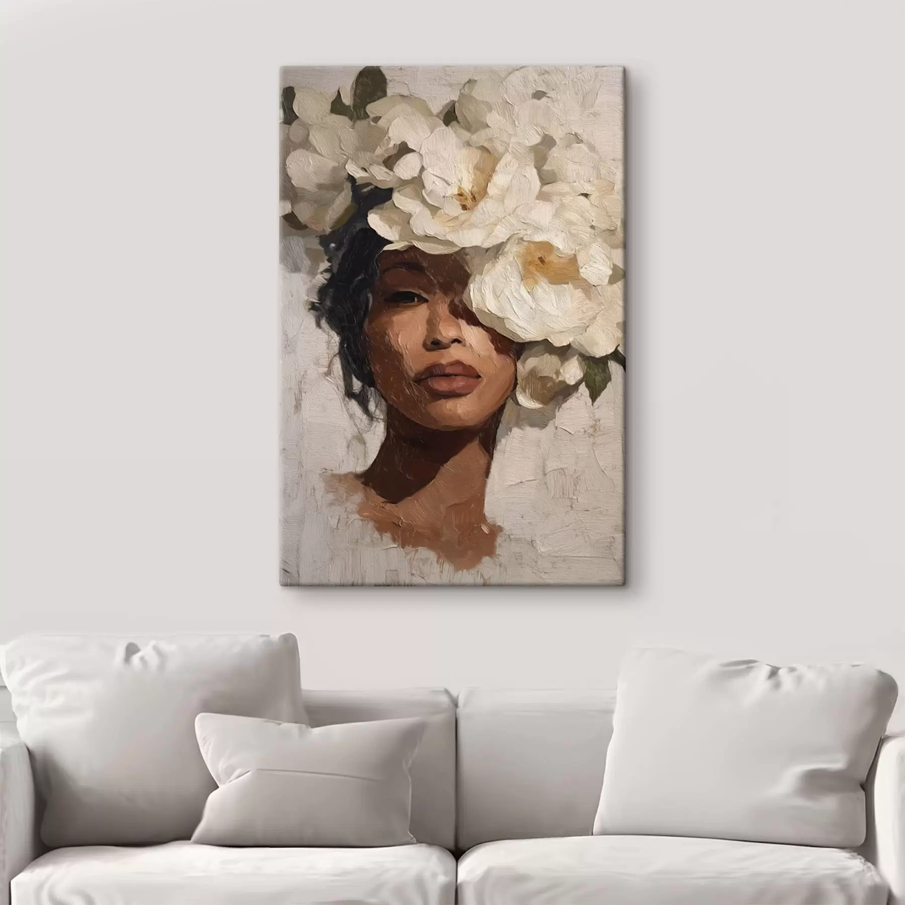 Fototapete Mädchen mit Blumen s48377