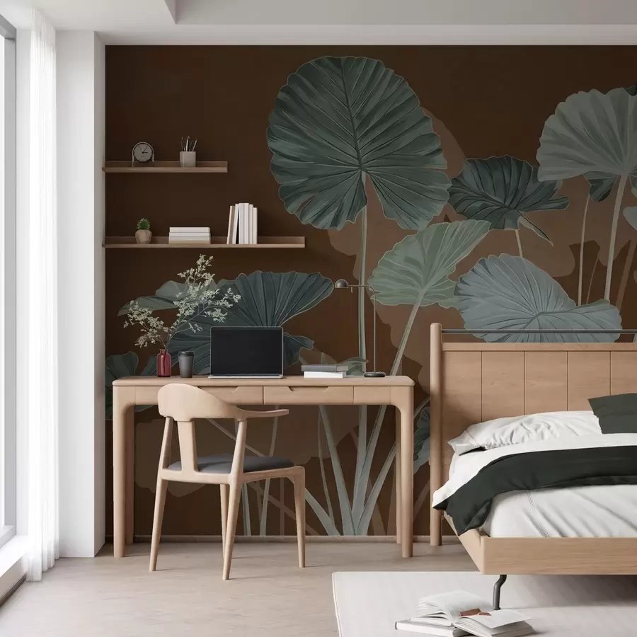 Fototapete Garten der bemalten Lotusblumen w05364v1