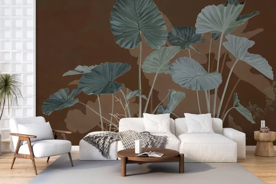 Fototapete Garten der bemalten Lotusblumen w05364v1