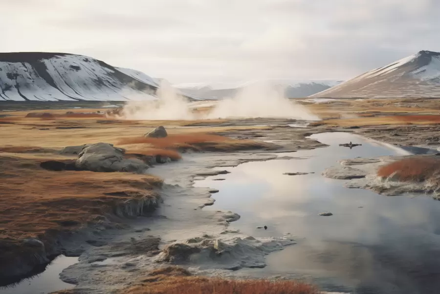 Fototapete Flusstal w05365