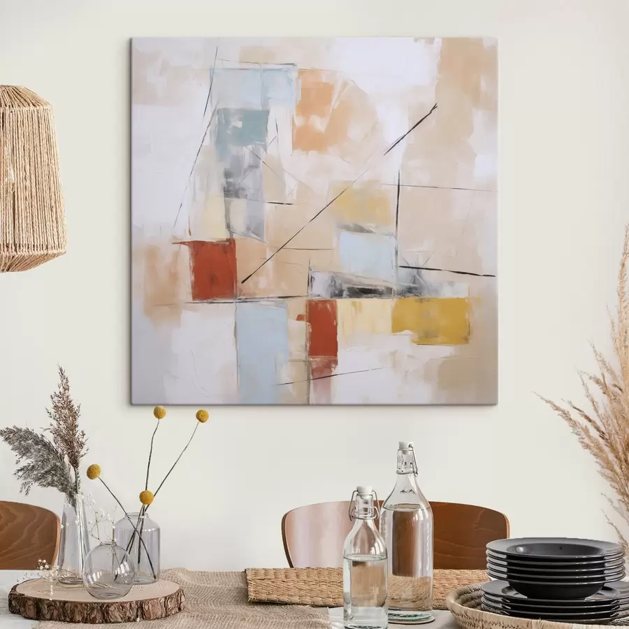 Fototapete Chaotische abstrakte Nachahmung eines abgenutzten Gemäldes s48418