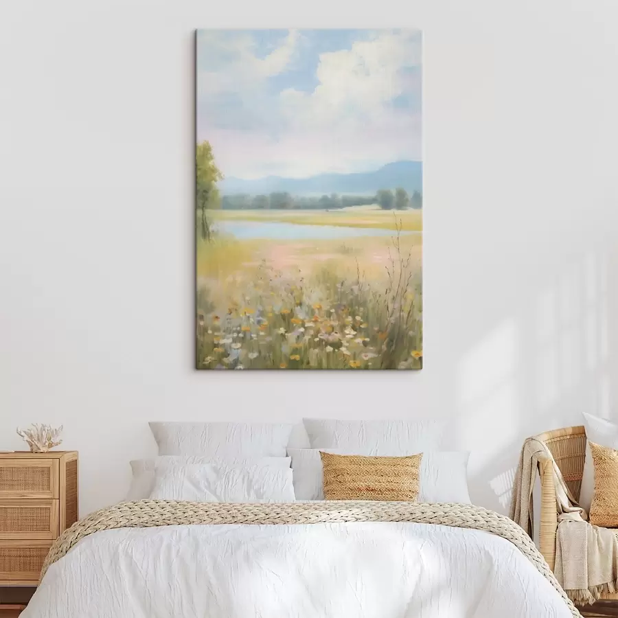 Fototapete Feldlandschaft Nachahmung der Malerei s48419