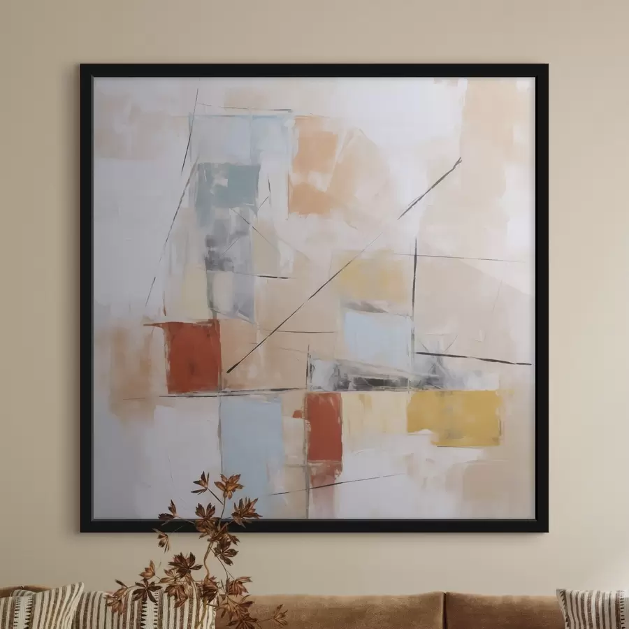 Fototapete Chaotische abstrakte Nachahmung eines abgenutzten Gemäldes f48418