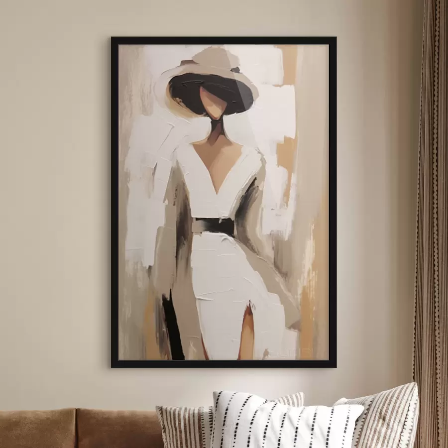 Fototapete Frau mit Hut f48426