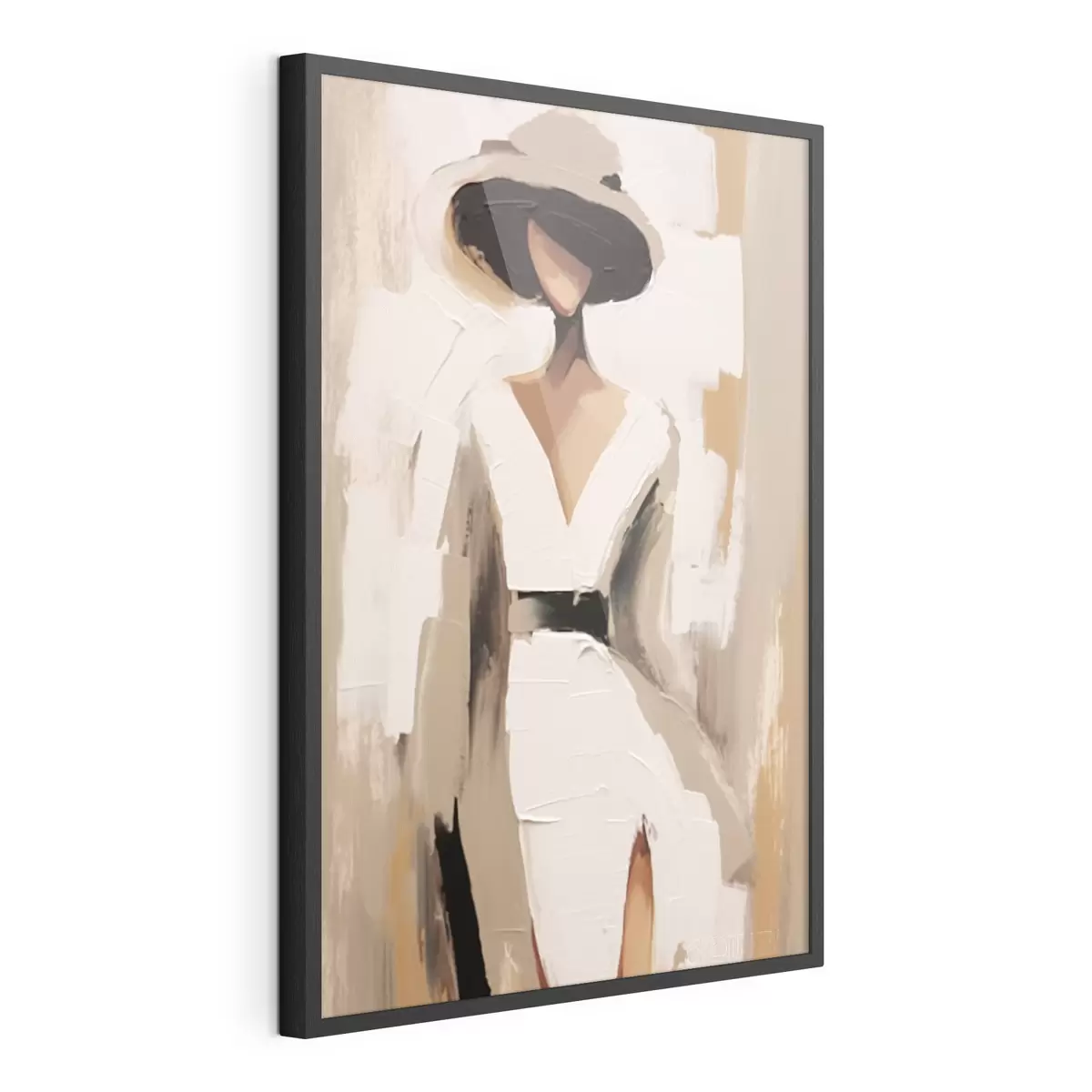 Poster Frau mit Hut f48426