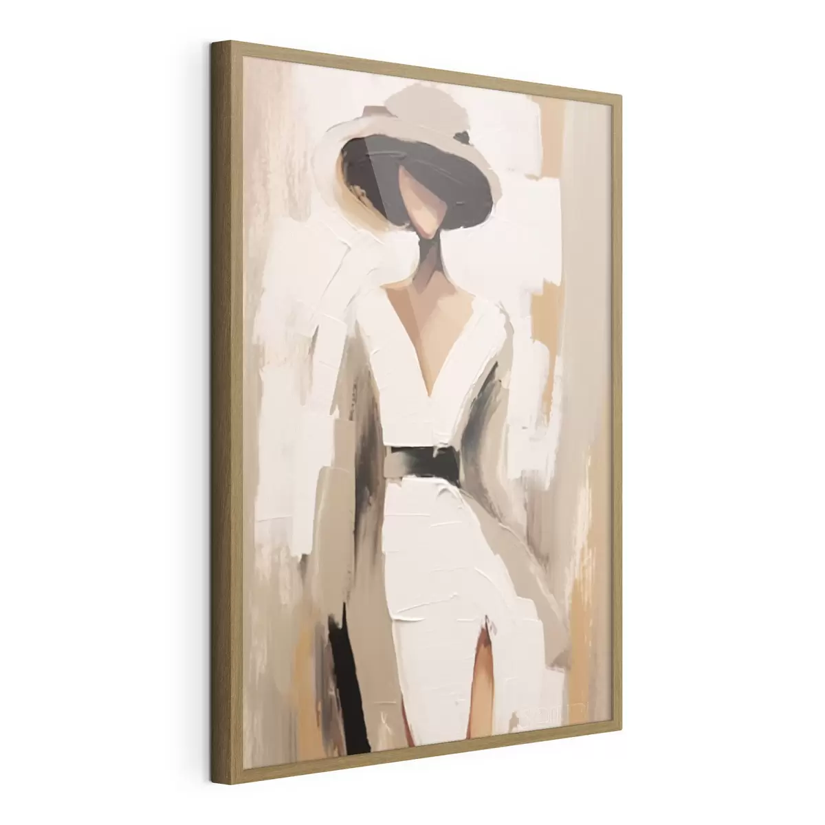Poster Frau mit Hut f48426