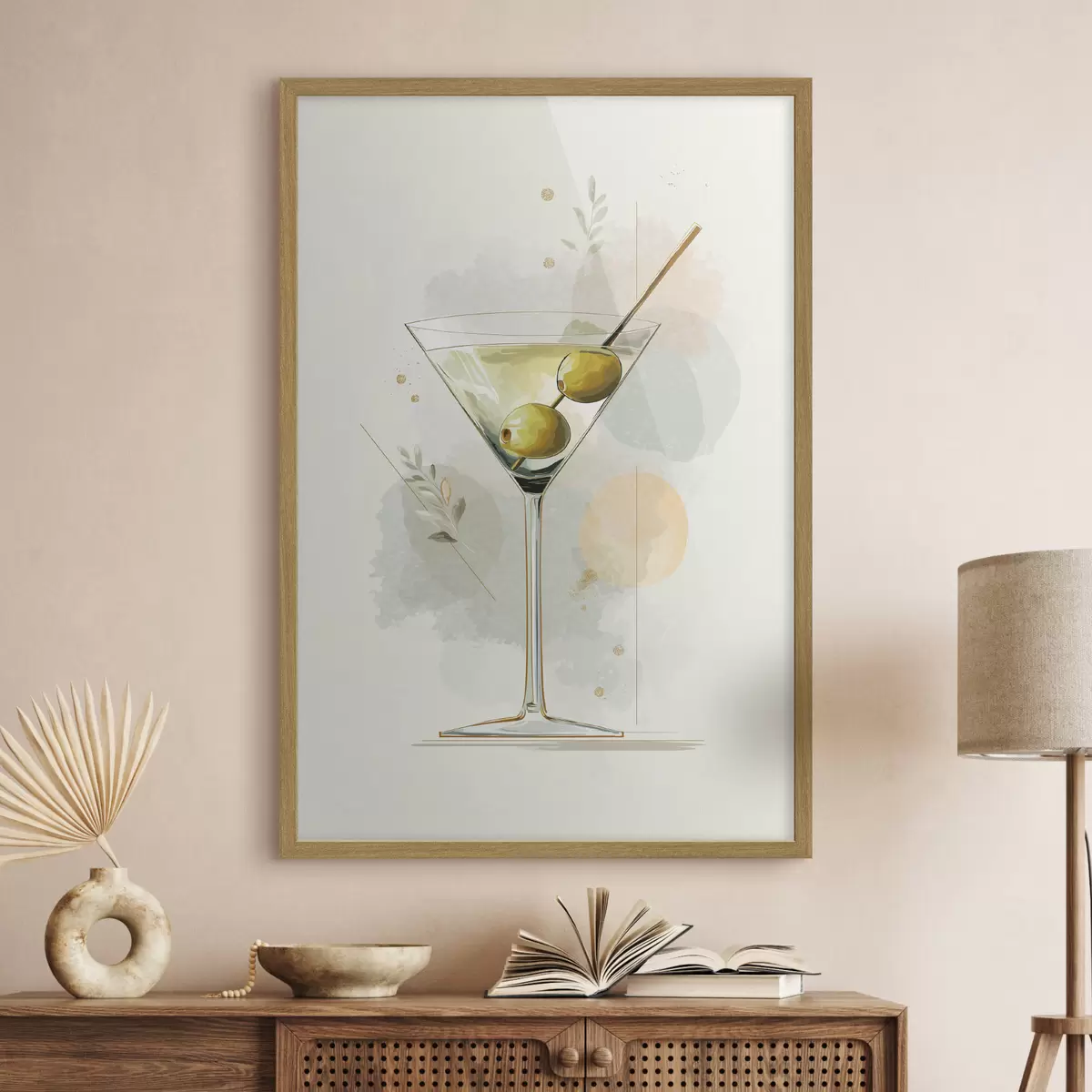 Poster Martini-Glas f48436