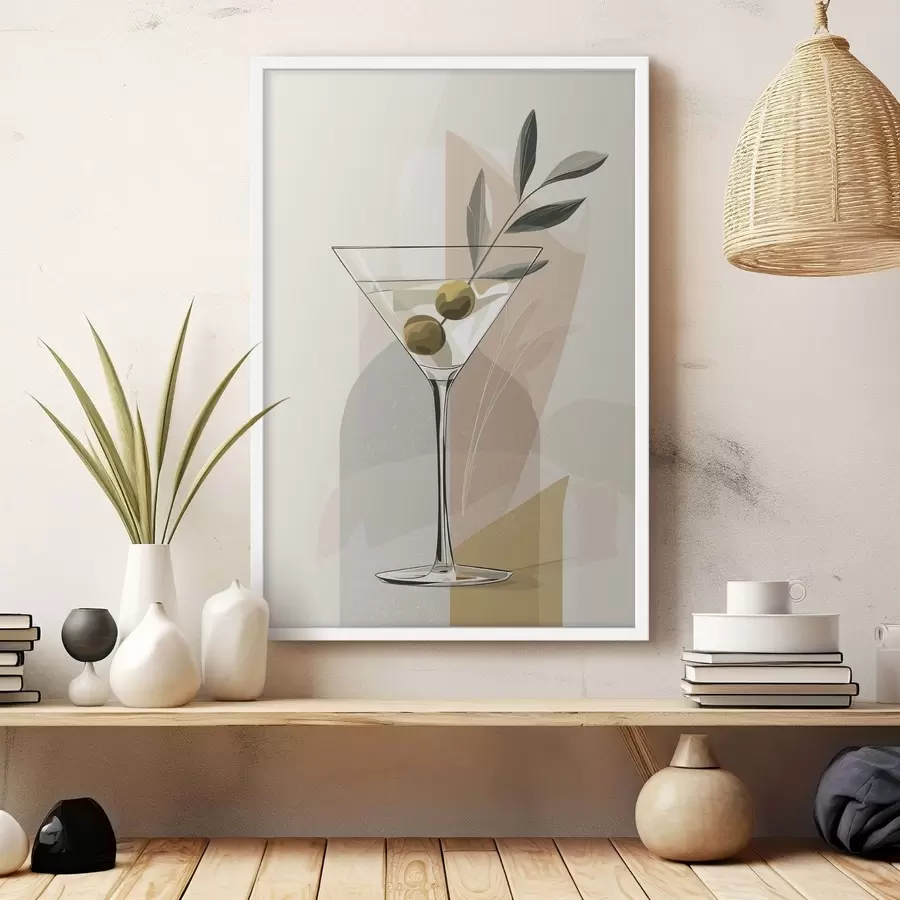 Fototapete Minimalistische Vase mit Zweig f48437