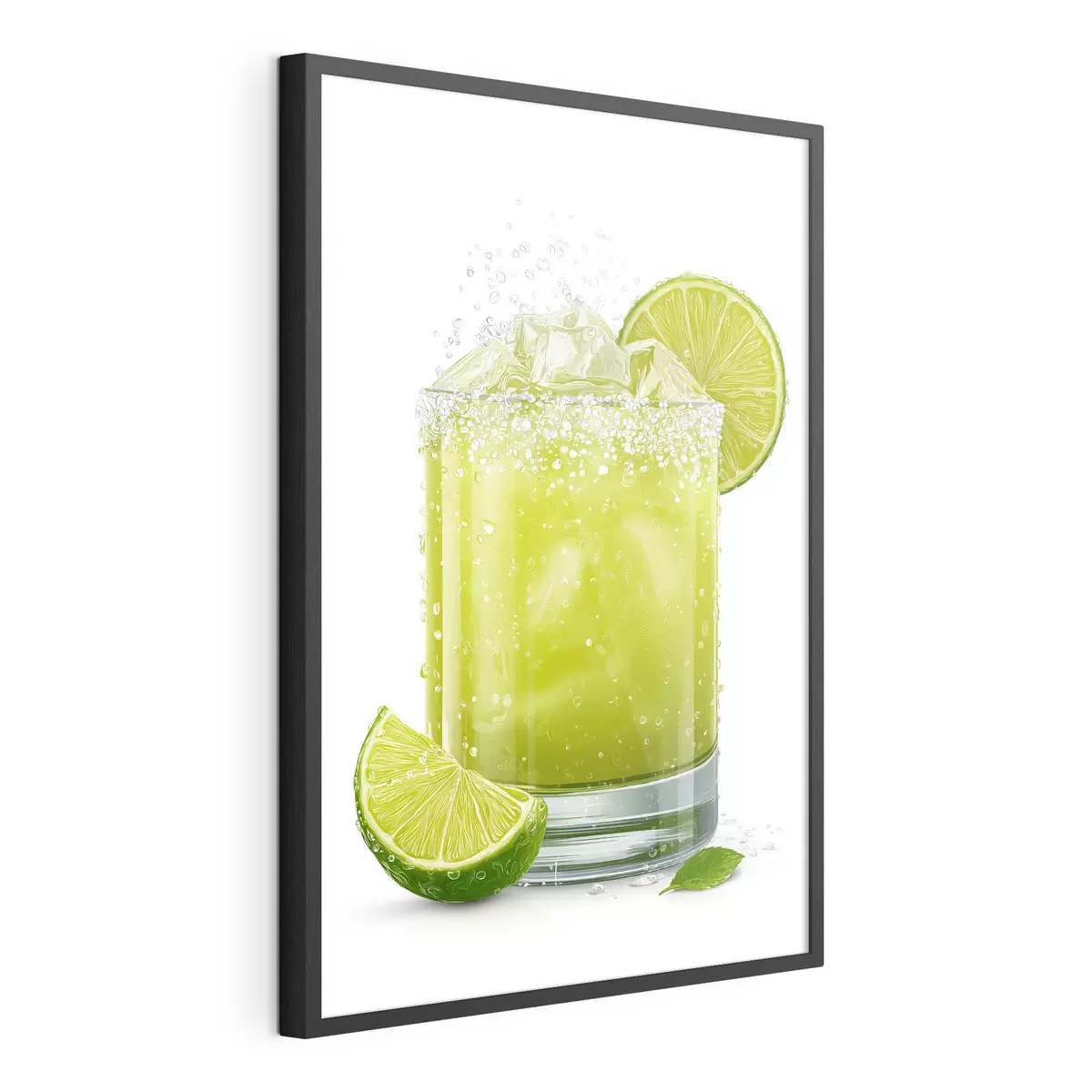 Poster Limettengetränk im Glas f48446