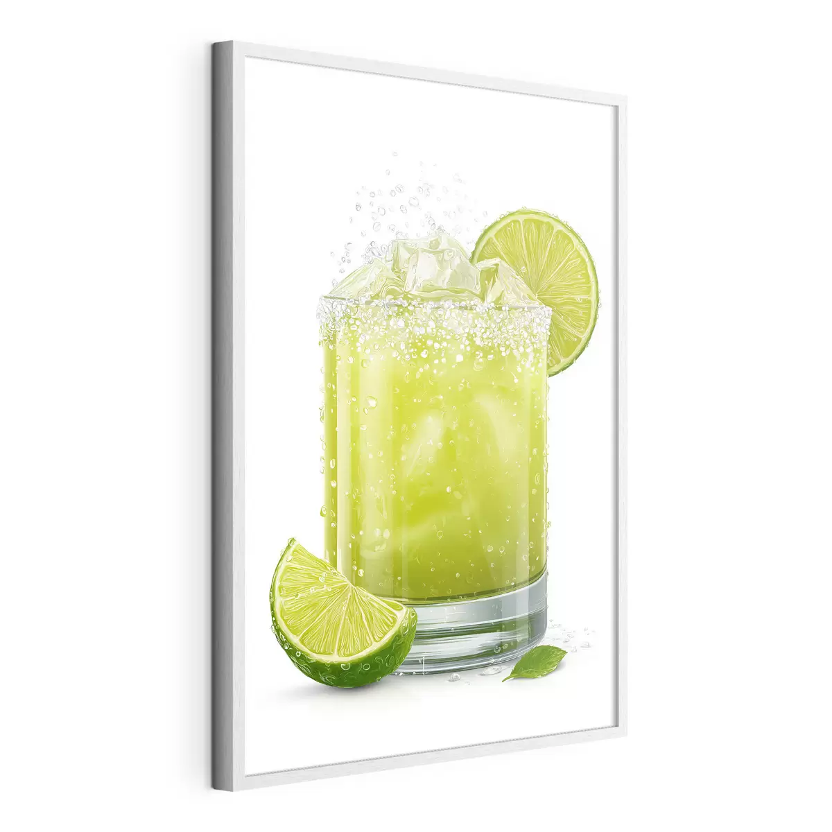 Poster Limettengetränk im Glas f48446