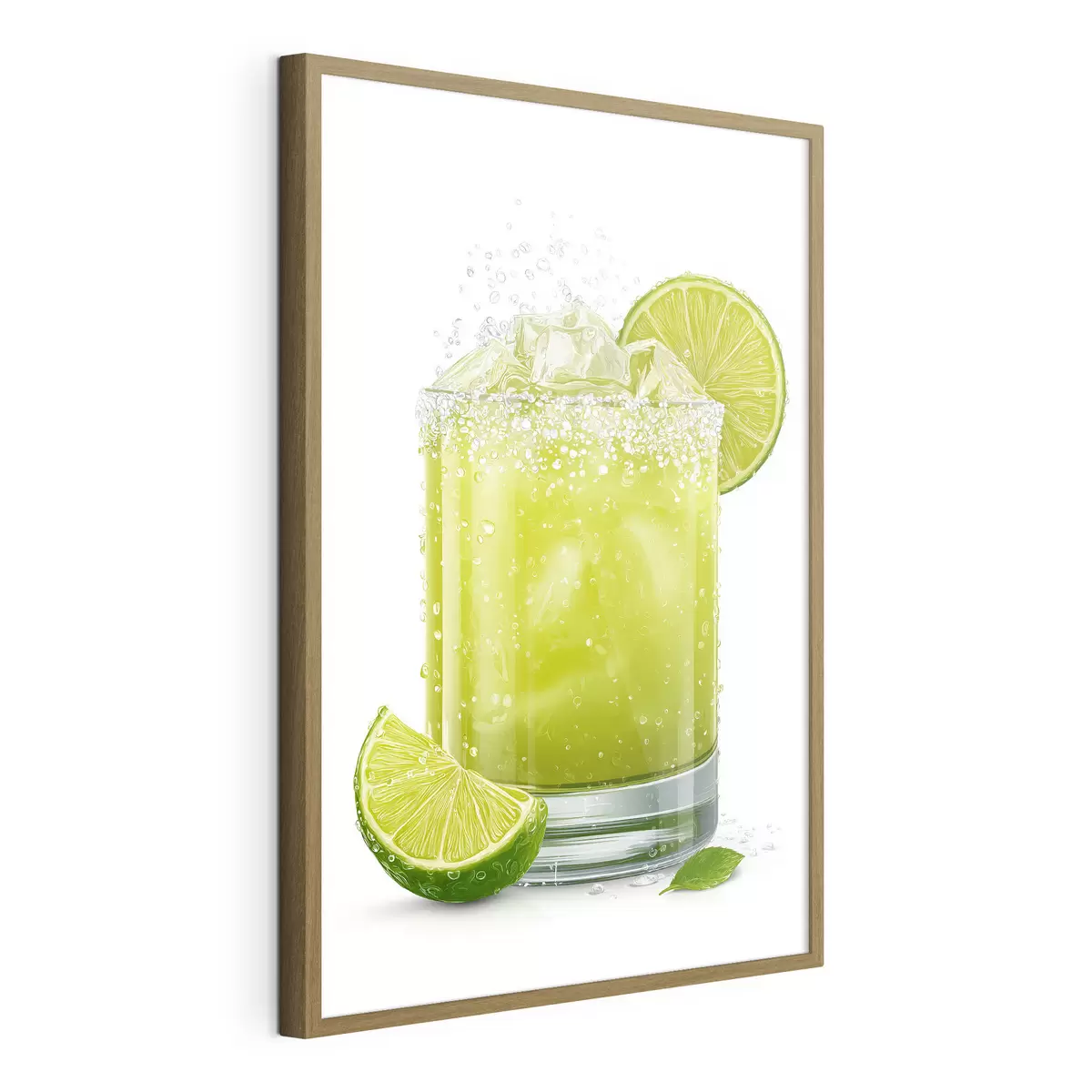 Poster Limettengetränk im Glas f48446