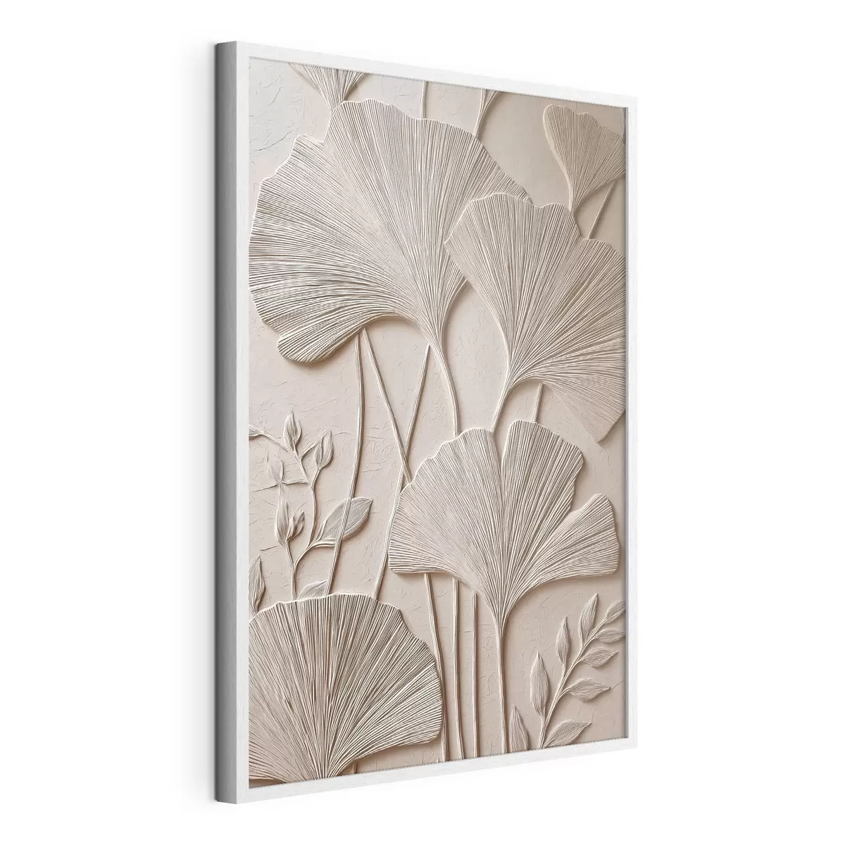Poster Relieftafel mit Blumenmotiv f48447