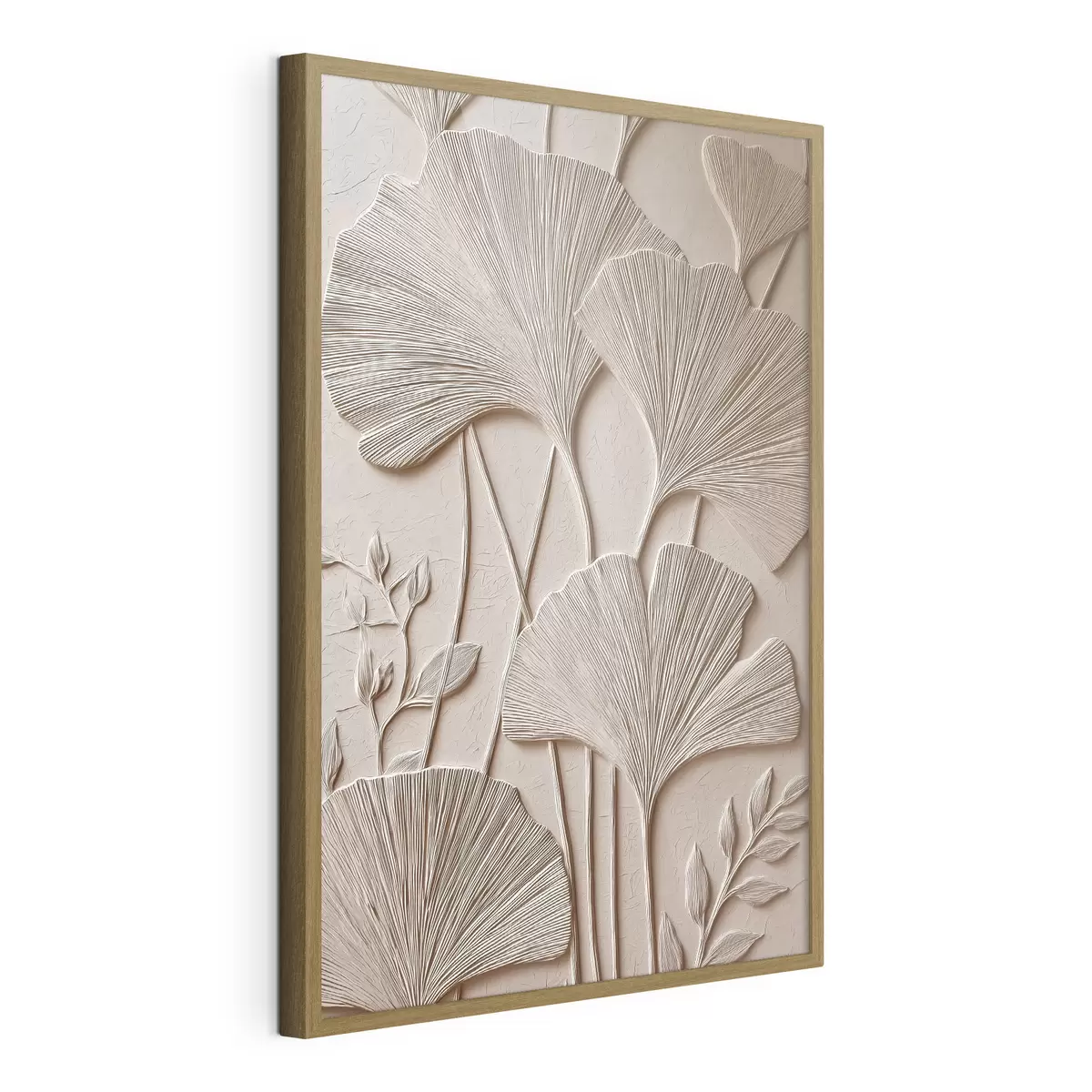 Poster Relieftafel mit Blumenmotiv f48447