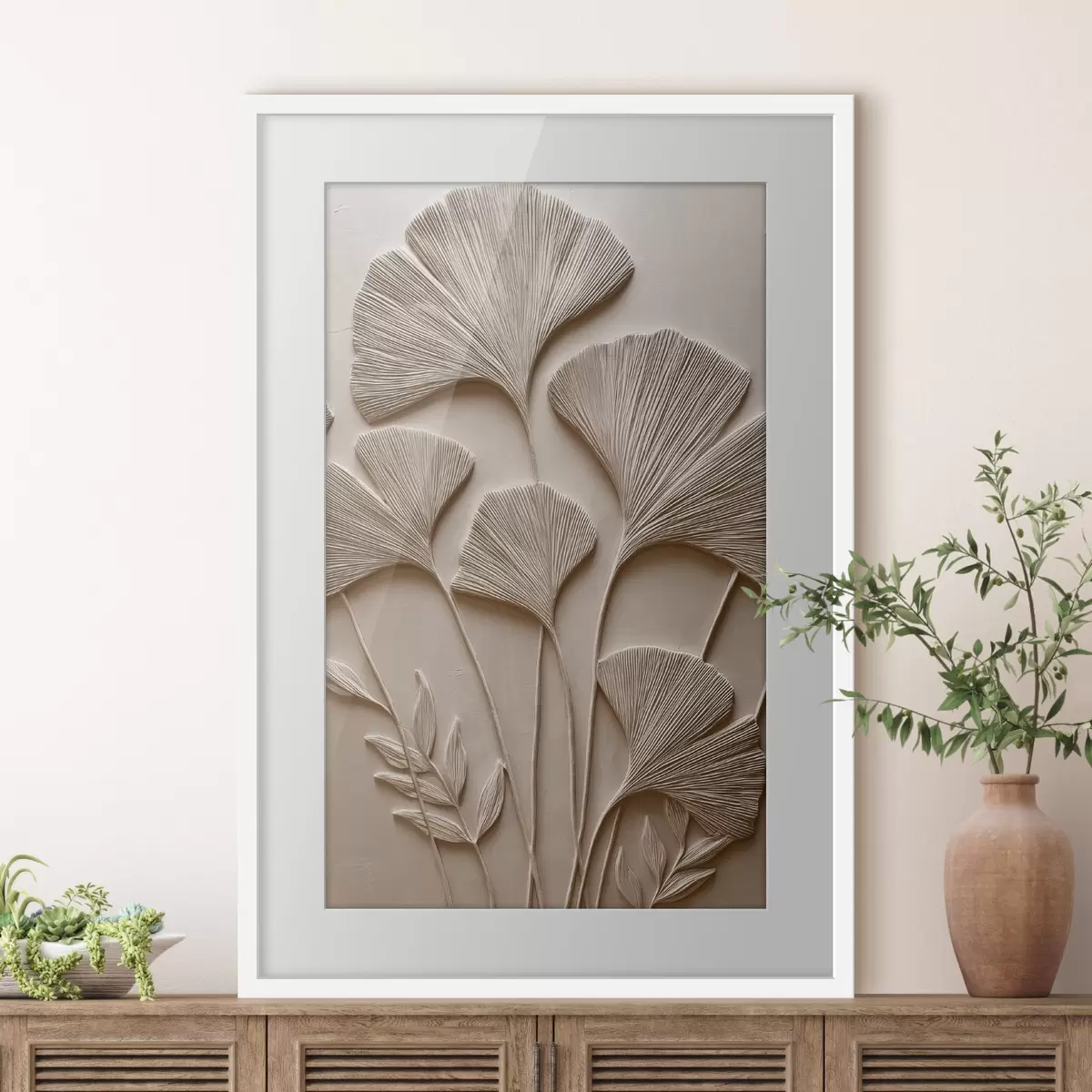 Poster Dekoratives Blattrelief f48448