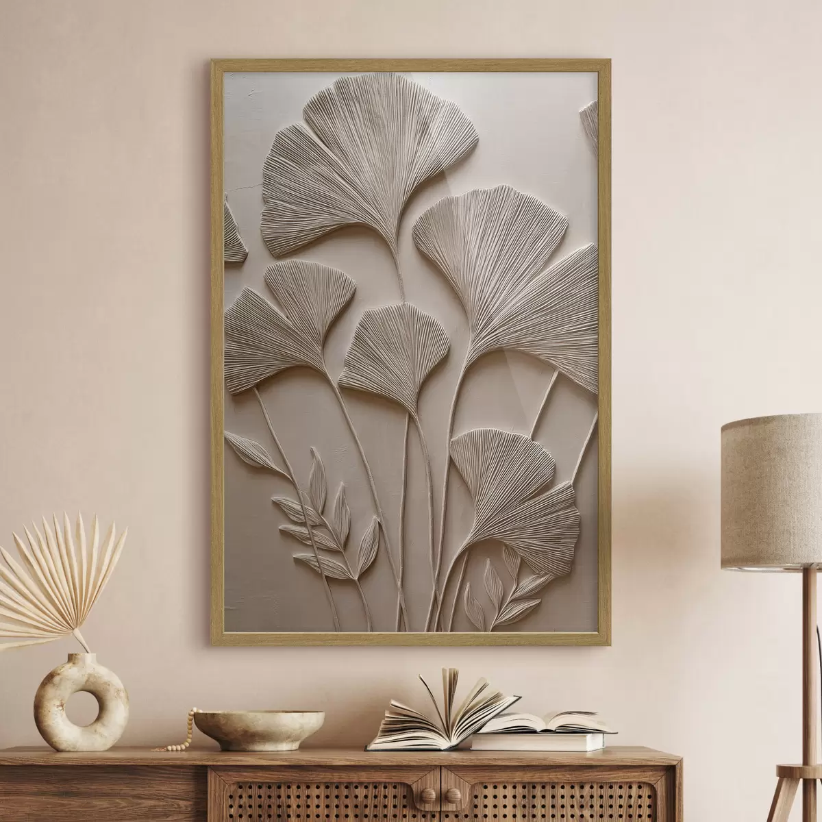 Poster Dekoratives Blattrelief f48448