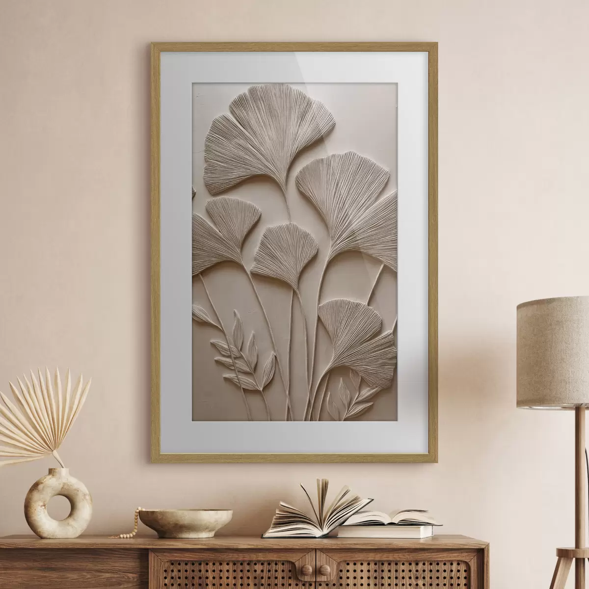 Poster Dekoratives Blattrelief f48448