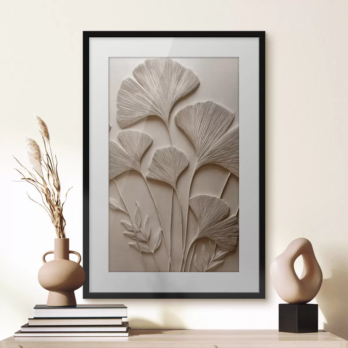Poster Dekoratives Blattrelief f48448