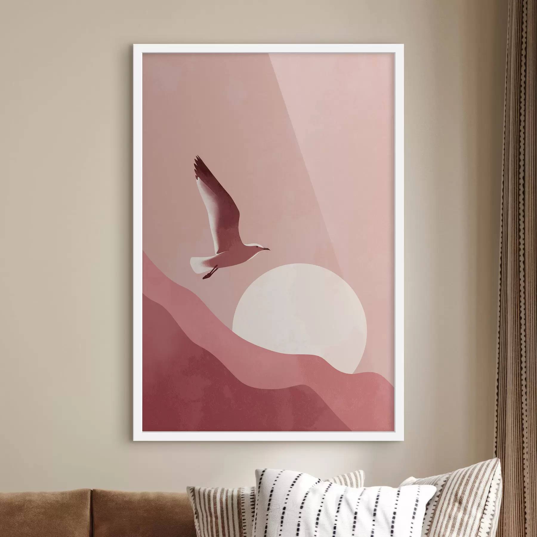 Fototapete Vogel am Abendhimmel f48453