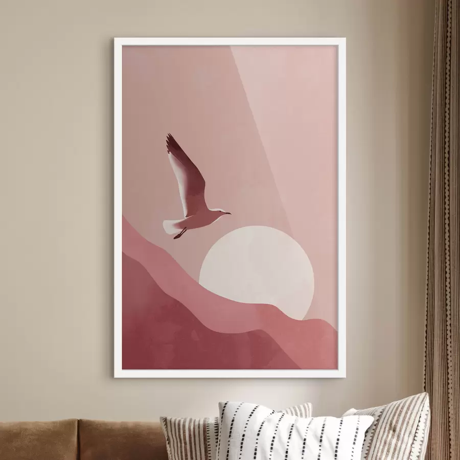 Fototapete Vogel am Abendhimmel f48453