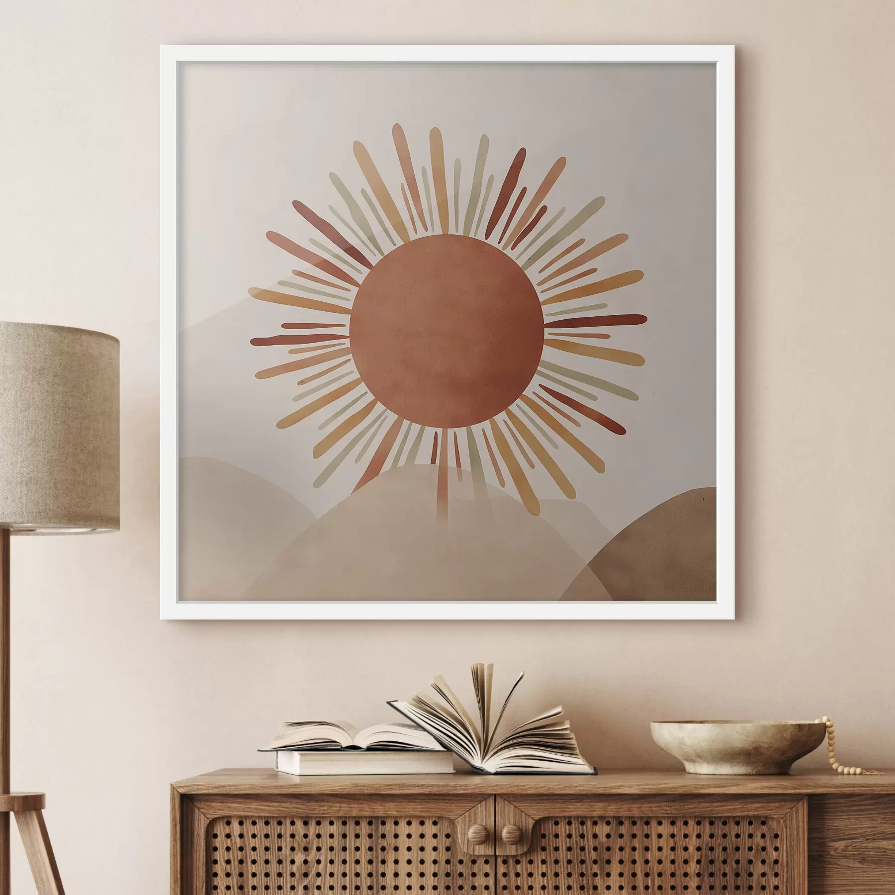 Fototapete Illustration einer Sonne mit Strahlen f48455