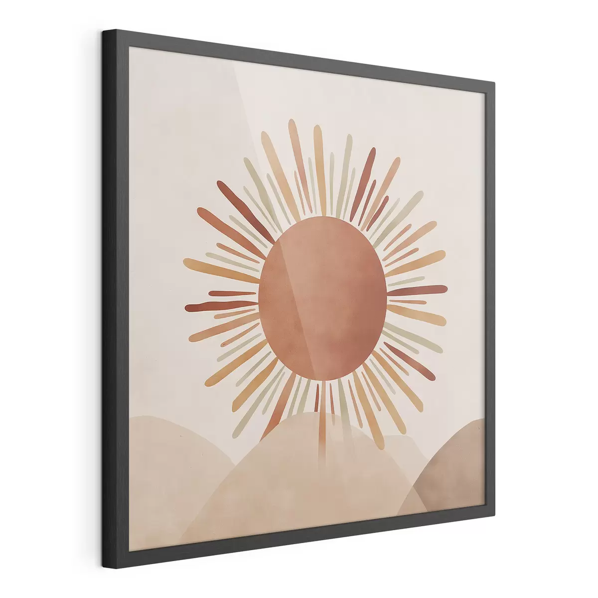Poster Illustration einer Sonne mit Strahlen f48455