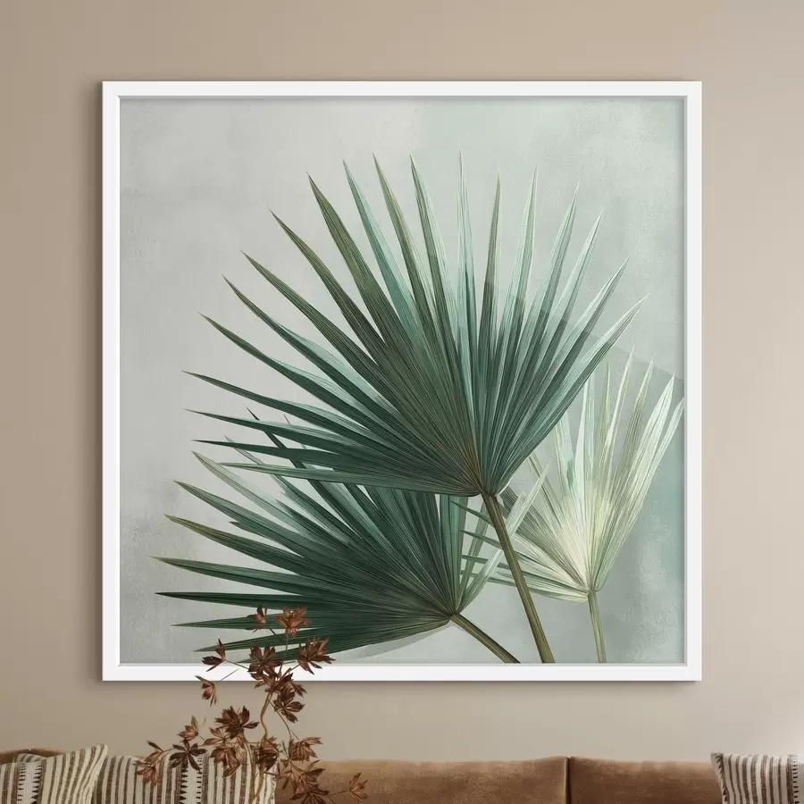 Fototapete Komposition aus Palmblättern f48465