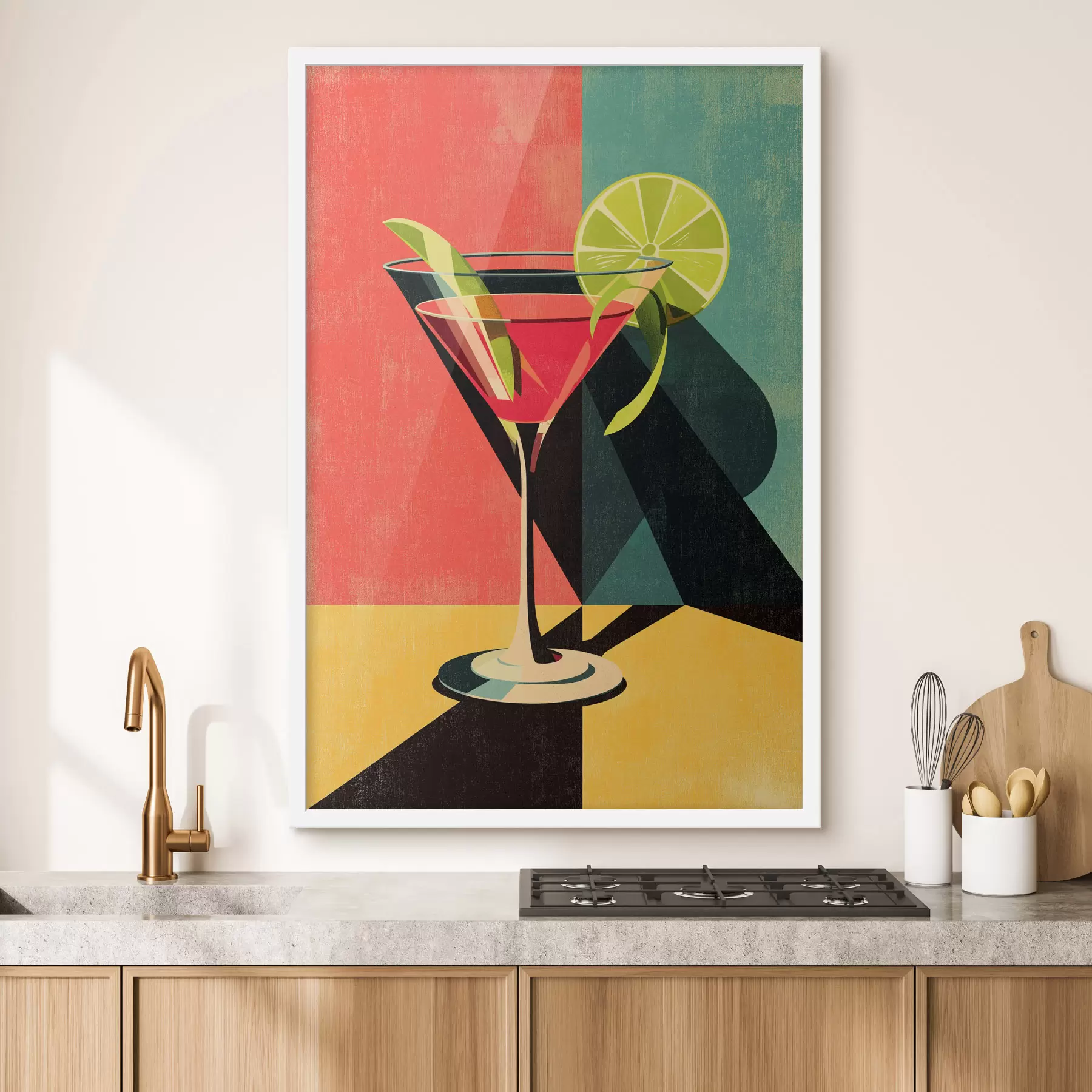 Fototapete Illustration eines Cocktailglases f48467
